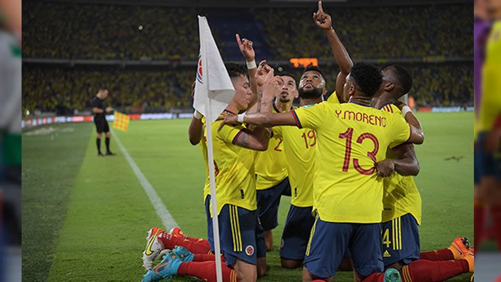 Selección Colombia ante Bolivia 2022. 