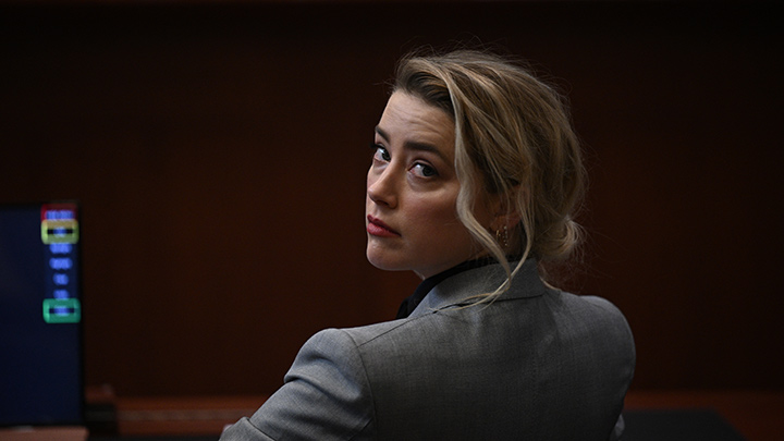 Amber Heard durante su juicio contra Jhonny Depp