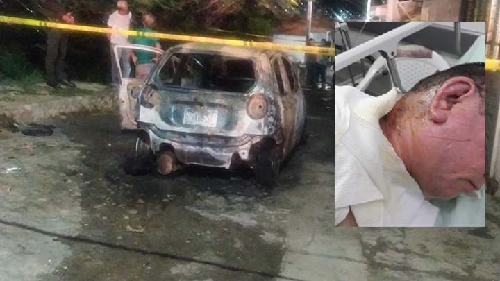 El 7 de mayo quemaron otro taxi y el chofer resultó gravemente herido.