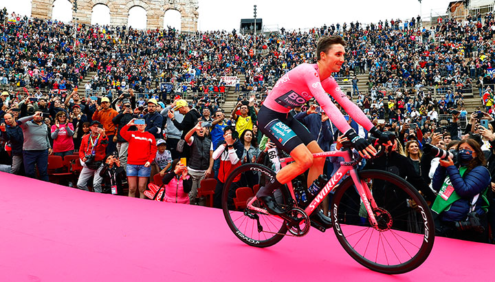 Jai Hindley, campeón del Giro de Italia. 