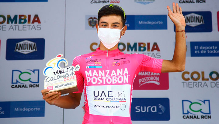 Roosbelth Rojas, campeón novato de la Vuelta a Colombia 2020. 