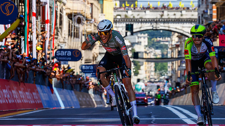 Stefano Soldani, ganador de la etapa 12 del Giro de Italia 2022. 