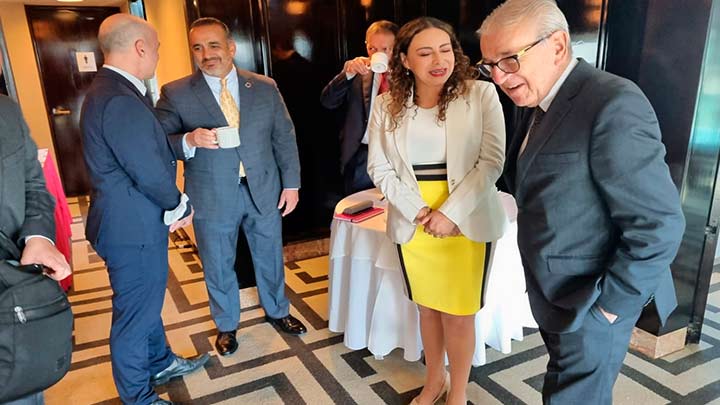 Jairo Yáñez en su reciente visita a Nueva York invitado por la ONU Hábitat./Foto cortesía