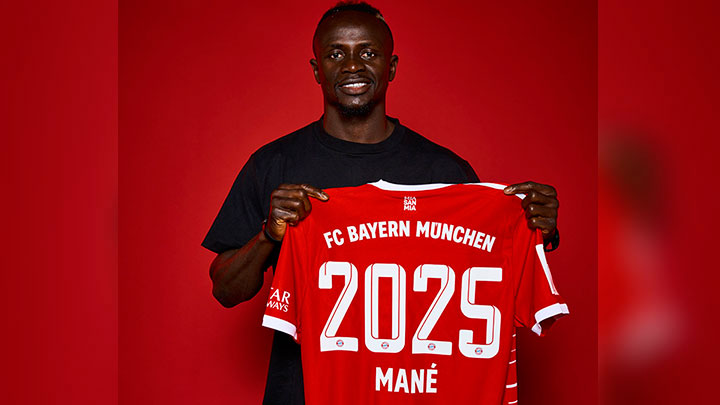 Sadio Mané, jugador del Bayern Múnich. 