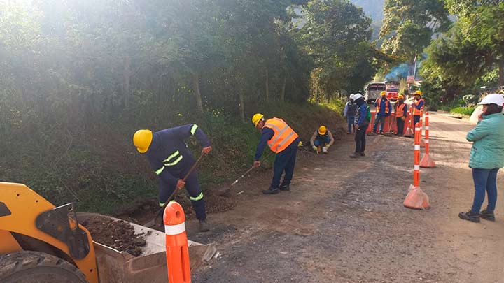 Gobernación avanza en el mejoramiento de la vía Chinácota-Alto Mejué/Foto cortesía