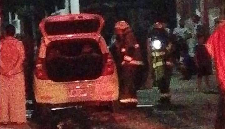 Taxi quemado.