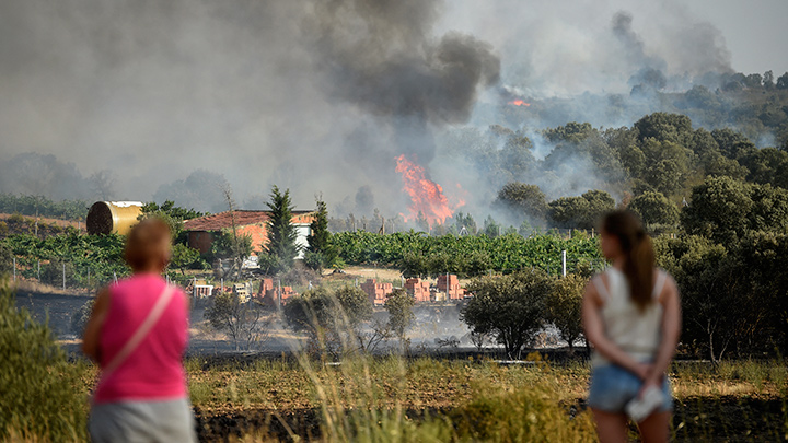 Incendio en España