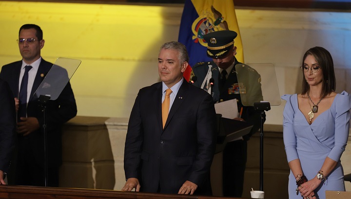 El presidente Iván Duque instaló el nuevo periodo legislativo./Foto Colprensa