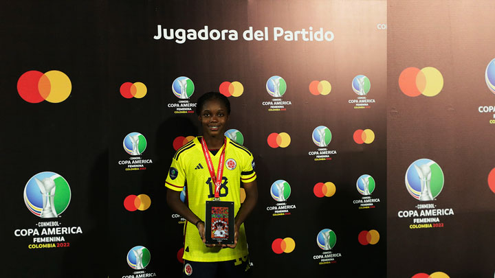 Linda Caicedo fue elegida la mejor jugadora de la Copa América