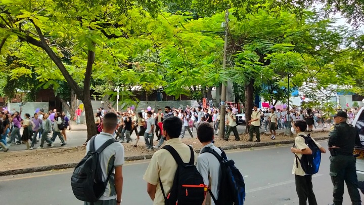Estudiantes de la institución protestaron un día después del hecho.