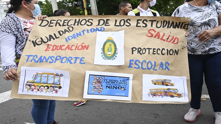 Protesta de Villa del Rosario. / Foto: Jorge Gutiérrez / La Opinión 