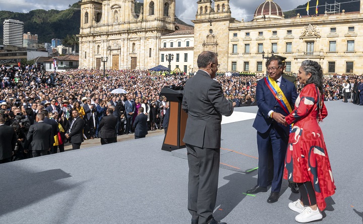 Gustavo Petro tomó posesión como  nuevo presidente de Colombia./Foto AFP