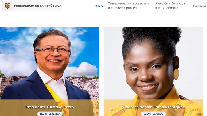 ¿Por qué Petro cambió la página web de la Presidencia?./Foto: internet