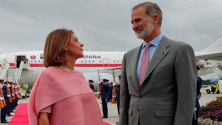 El Rey de España ya está en Bogotá para asistir a la posesión de Petro./Foto: Twitter