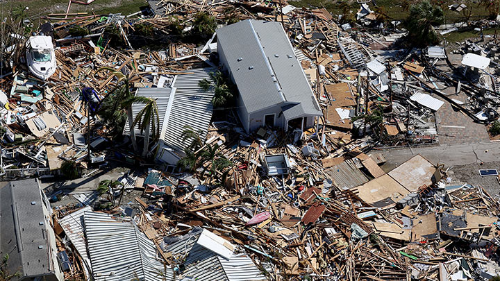 Ian, uno de los más poderosos huracanes que ha sufrido Estados Unidos.