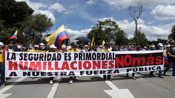 Manifestación en Bogotá. / Foto: Colprensa 
