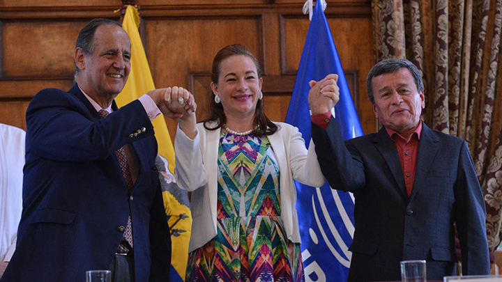 Durante el gobierno del presidente Juan Manuel Santos, Juan Camilo Restrepo estuvo al frente de los diálogos con el Eln, en Ecuador. / Foto archivo Colprensa