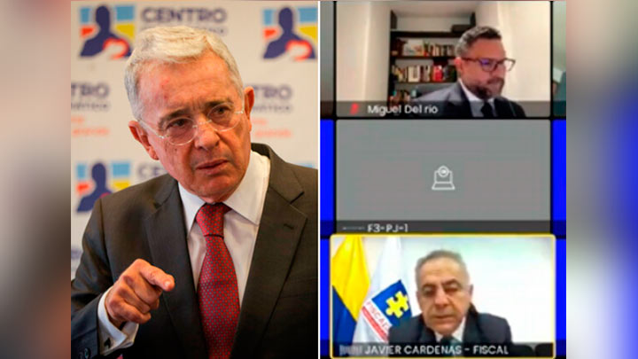Álvaro Uribe y fiscal.
