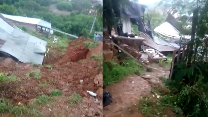 Deslizamiento de tierra destruyó viviendas de Colinas del Tunal en Cúcuta./Foto: cortesía