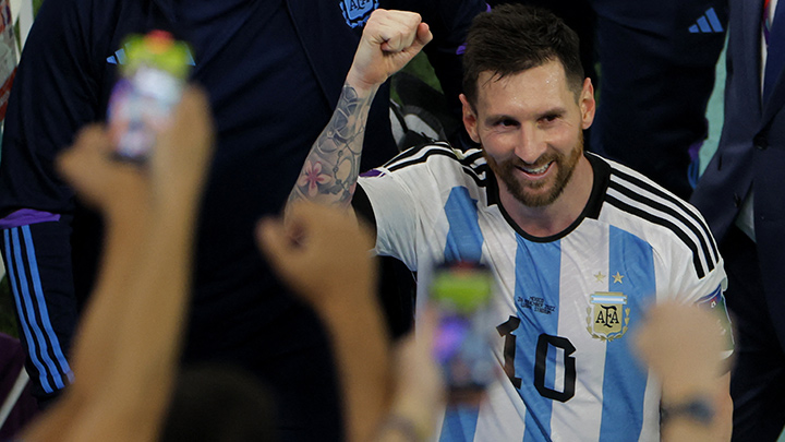 "Volvimos a ser nosotros", se felicita Messi tras ganar a México./Foto: AFP