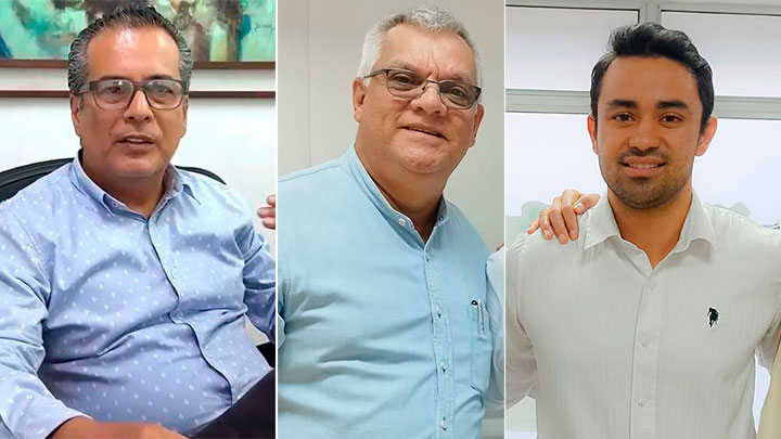 Orlando Miranda, Jesús Antonio Rincón y Samuel Morales, secretarios de Hacienda de Cúcuta, Los Patios y Villa del Rosario.