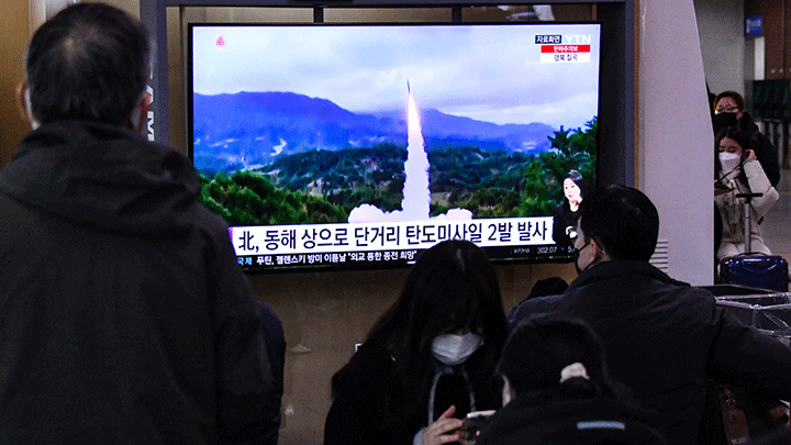Prueba de misil balísticos en Corea del Norte