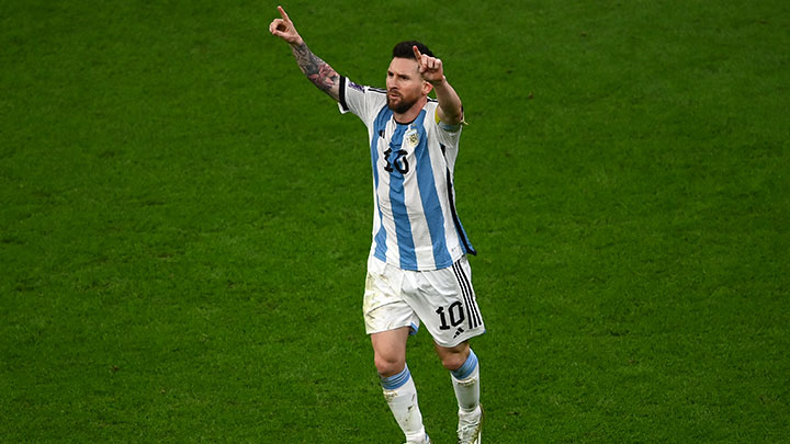 Messi alcanza a Batistuta como argentino con más goles en Mundiales./Foto: AFP