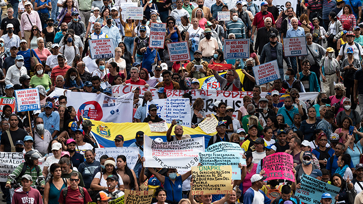 Manifestaciones en Venezuela. 