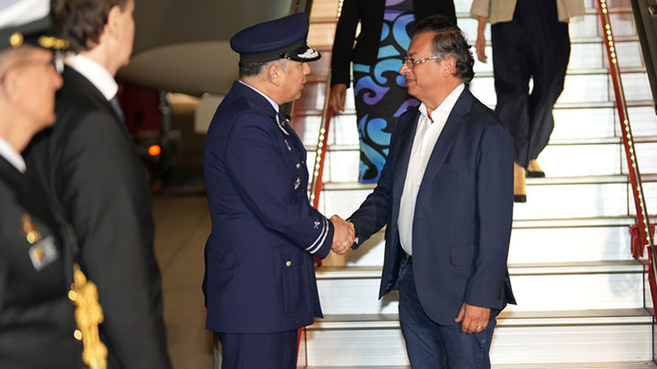 Presidente Petro arribó a Chile para su encuentro con Boric./Foto: Colprensa