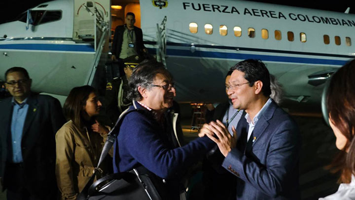 Presidente Petro llegó a Argentina para participar en la cumbre de la Celac./Foto: cortesía