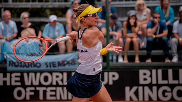Nadia Podoroska, tenista argentina. 