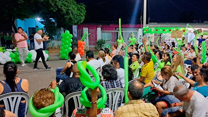 Sergio Maldonado, candidato a la Alcaldía de Cúcuta por la coalición Alianza Verde y Dignidad y Compromiso, lideró una masiva concentración en el barrio 7 de Agosto.