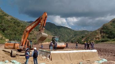 Terraplén para la instalación del puente militar en El Tarrita/Foto cortesía