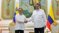 Encuentro de Gustavo Petro y Nicolás Maduro en Palacio de Miraflores