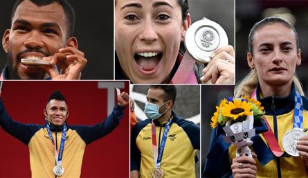 Medallistas colombianos en Tokio 2020. / Foto: AFP