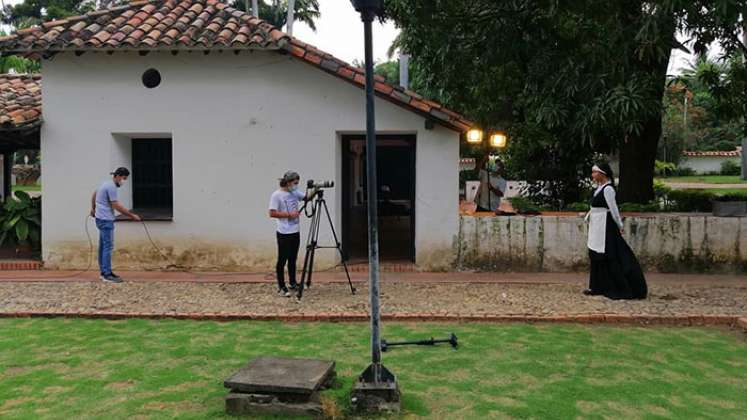 En predios de la casa natal del general Santander se grabó el cortometraje.  / Foto Cortesía.
