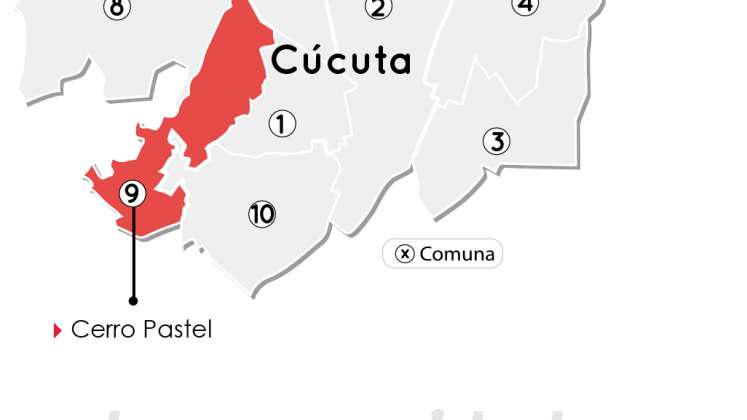 Mapas de los cerros de Cúcuta