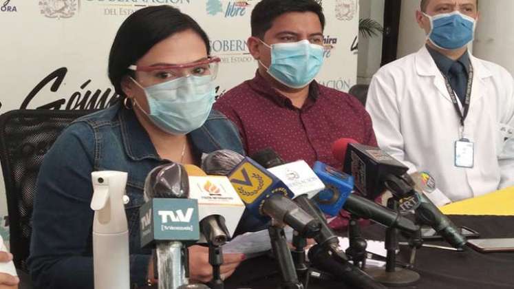 La gobernadora del Táchira, Laidy Gómez, Junto a los directores de Salud, Epidemiología, Protección Civil y Hospital Central de San Cristóbal, dieron un balance de la situación sanitaria con respecto a la pandemia. 