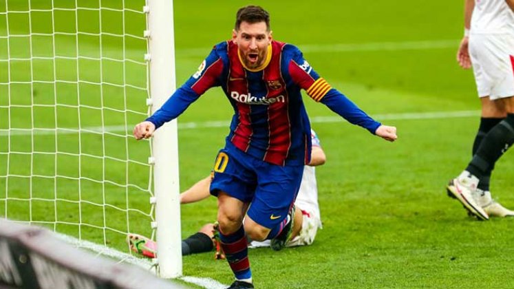 Lionel Messi tuvo una buena presentación ante el Sevilla FC.