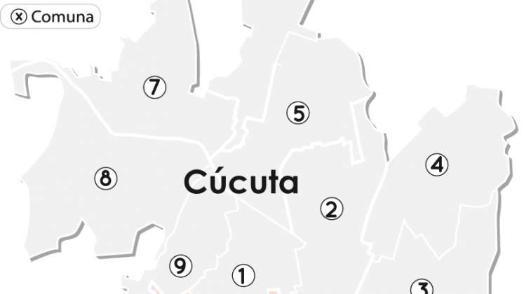 Mapa de Cúcuta, barrio Santander. / Gráfico Karina Rodríguez