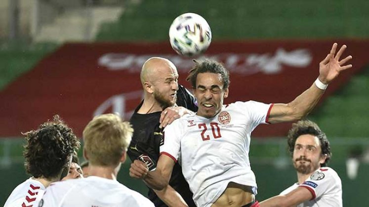 Partido entre Dinamarca y Austria por las eliminatorias al Mundial de Catar 2022