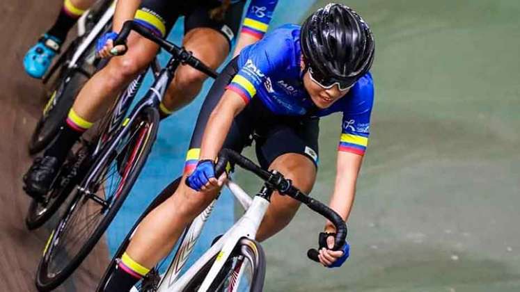 Daniela Carrero, ciclista rojinegra./ Foto Federación Colombiana de Ciclismo 