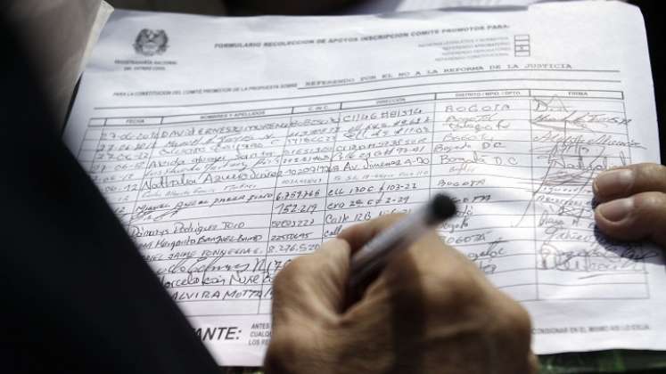 La Registraduría había elevado un concepto al Ministerio de Salud sobre la recolección de firmas. /Foto Archivo La Opinión