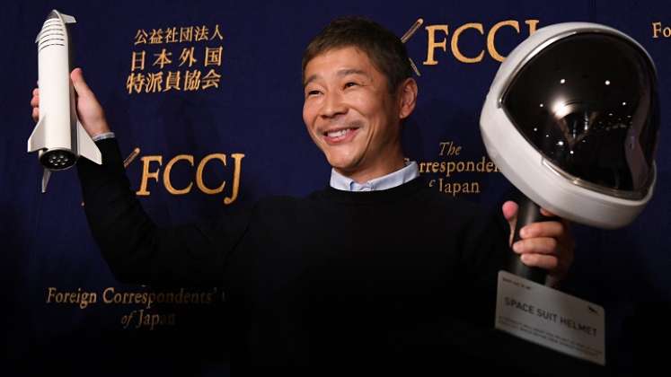 Yusaku Maezawa sorprendió con su ofrecimiento. / Foto: AFP