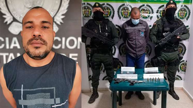 En el barrio Magdalena fue capturado Gustavo Puertas Perdomo, cuando se movilizaba con dos armas.