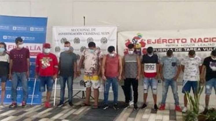 Diez personas fueron capturadas en el casco urbano de El Zulia.