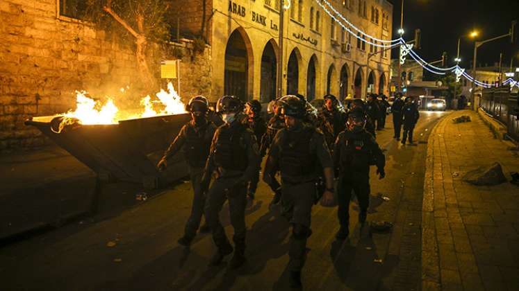 Disturbios en Jerusalén. Foto: AFP