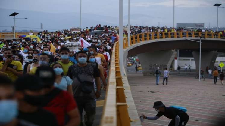 Sin violencia finalizó el paro en Cúcuta./FOTO: Juan Pablo Cohen