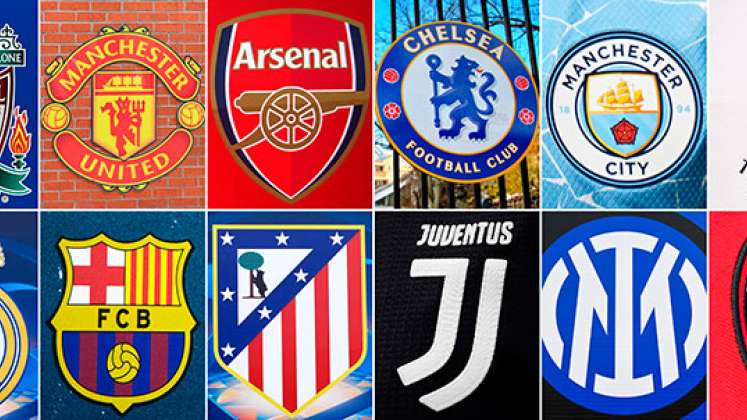 Los doce equipos fundadores de la Superliga europea. 