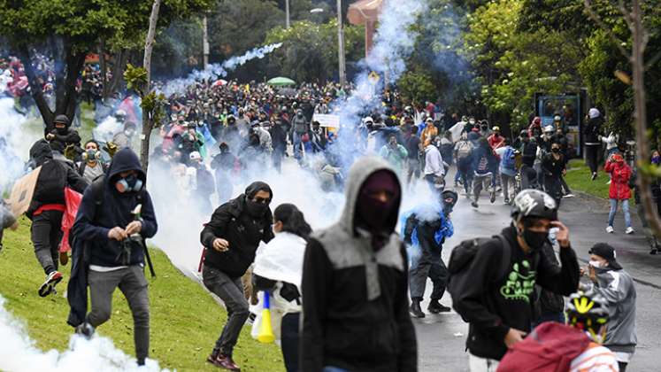 Disturbios en Colombia.